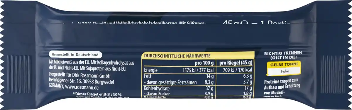 Bild 2 von WellMix Proteinriegel Vanilla Caramel Flavour, 45 g