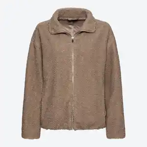 Damen-Teddyjacke mit Reißverschluss