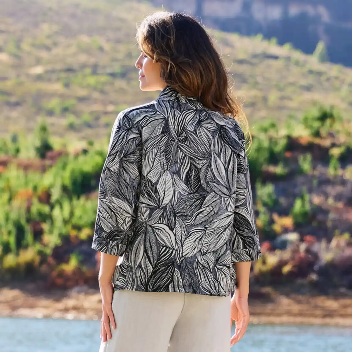 Bild 4 von Damen-Blazer in Leinen-Optik