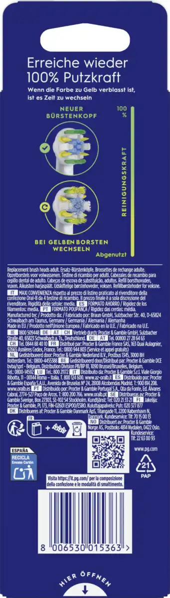 Bild 1 von Oral-B Aufsteckbürsten Pro Tiefenreinigung 6er
