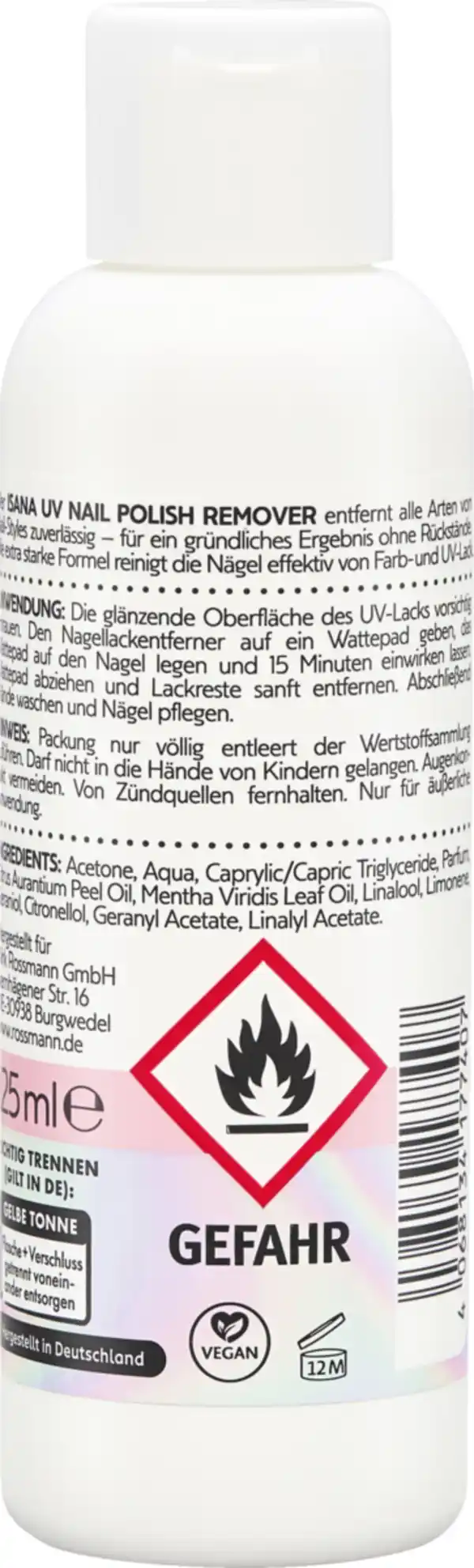 Bild 2 von ISANA Professional Nagellackentferner UV, 125 ml