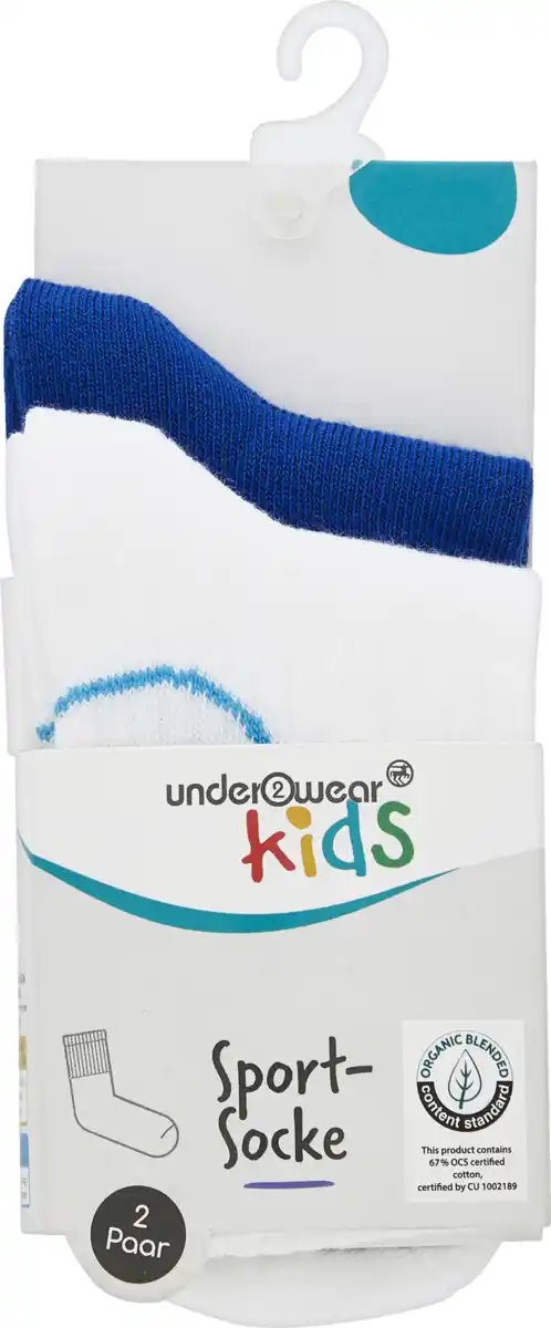 Bild 1 von under2wear kids 2er Crewso. Design w/blau 27/30 OCS