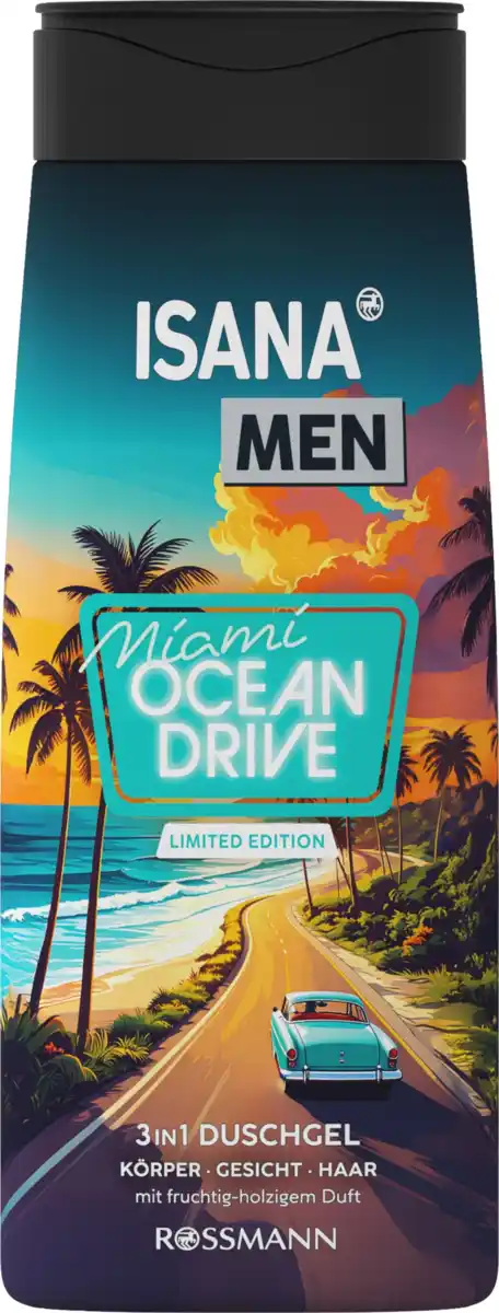 Bild 1 von ISANA MEN 3in1 Duschgel Miami Ocean Drive, 300 ml