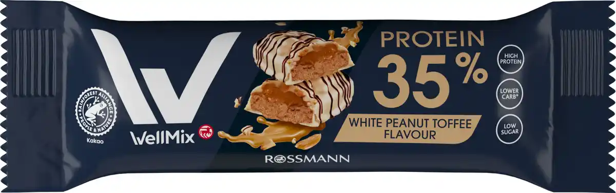 Bild 1 von WellMix Riegel White Peanut Toffee Flavour, 45 g
