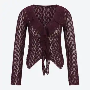 Damen-Langarmshirt aus Spitze