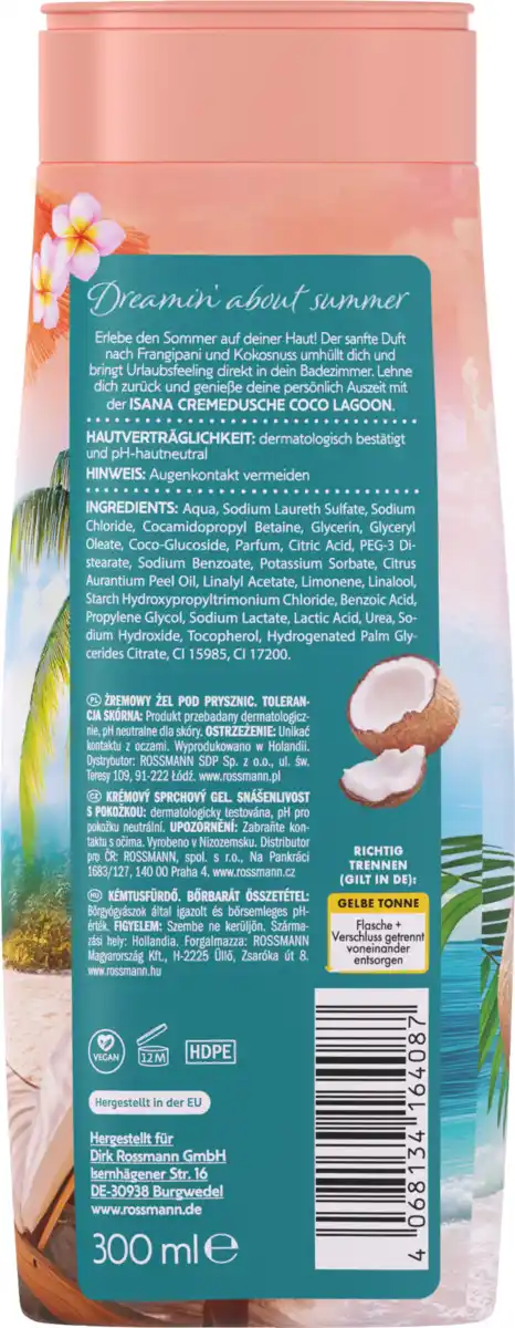 Bild 2 von ISANA Cremedusche Coco Lagoon, 300 ml