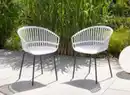 Bild 2 von Better Home 2er-Set luxuriöse Stapelbare Sühle, ca. 55 x 61,5 x 46 cm - Weiß