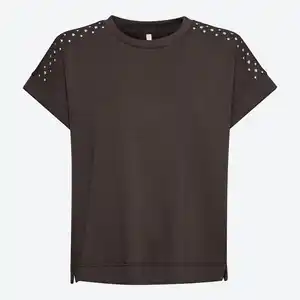 Damen-T-Shirt mit Steinbesatz