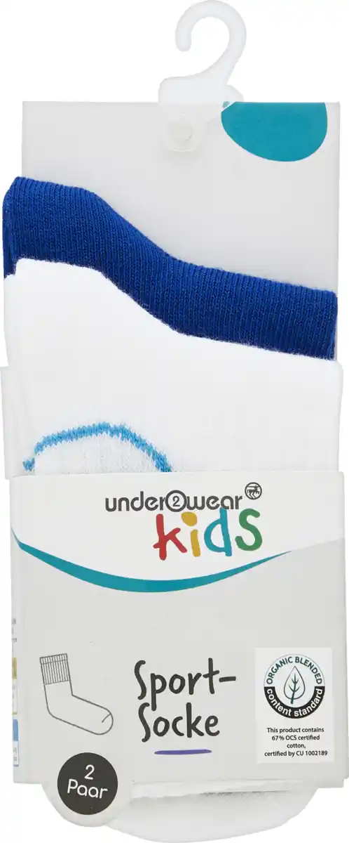 Bild 1 von under2wear kids 2er Crewso. Design w/blau 31/34 OCS