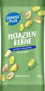 GENUSS PLUS Pistazienkerne, geröstet & gesalzen, 50 g