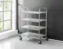 Bild 3 von Better Home Servierwagen mit 4 Böden & 4 Rollen aus Edelstahl, ca. 95 x 50 x 117 cm