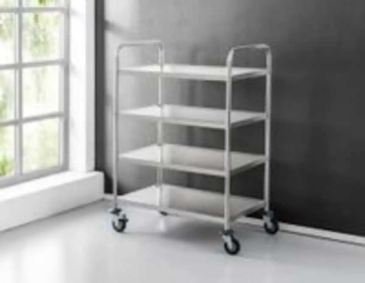 Bild 3 von Better Home Servierwagen mit 4 Böden & 4 Rollen aus Edelstahl, ca. 95 x 50 x 117 cm