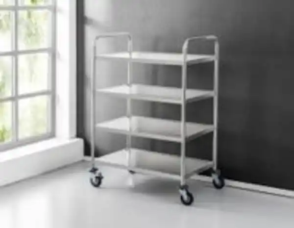 Bild 3 von Better Home Servierwagen mit 4 Böden & 4 Rollen aus Edelstahl, ca. 95 x 50 x 117 cm