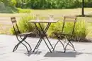 Bild 2 von CHILLROI 3tlg. Bistro Outdoor-Klappstuhl-Set, 2-Sitzer ohne Armlehne aus Akazienholz