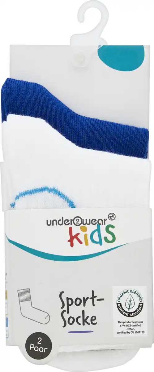 Bild 1 von under2wear kids 2er Crewso. Design w/blau 23/26 OCS