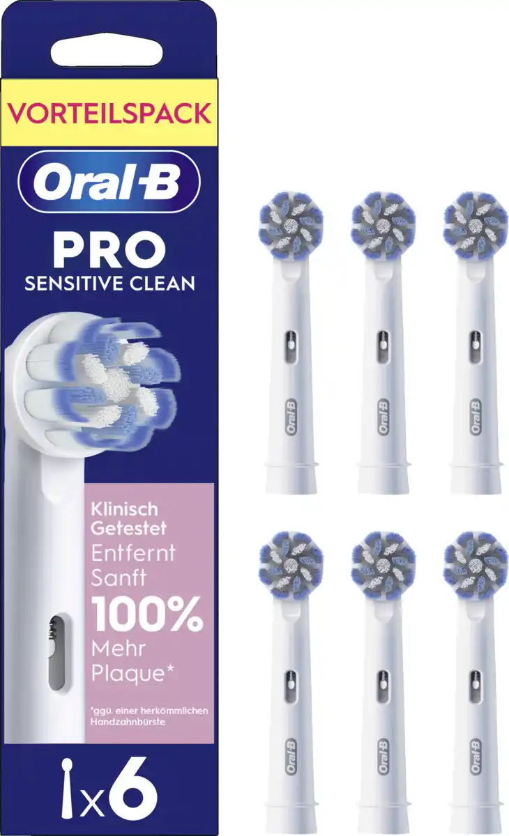 Bild 1 von Oral-B Aufsteckbürsten Pro Sensitive Clean 6er
