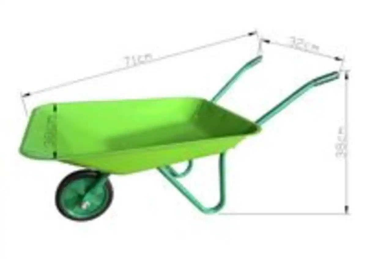 Bild 3 von Hardin 1fachgut Kinderschubkarre, ca. 10 kg Tragkraft, ca. 71 x 32 x 38 cm - Grün