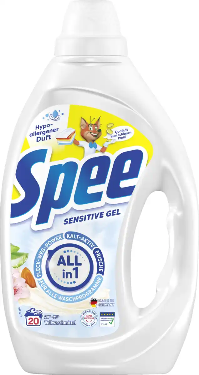 Bild 1 von Spee Vollwaschmittel Flüssig Sensitive 20 WL