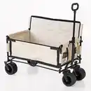 Bild 1 von Hardin 1fachgut Bollerwagen mit robustem Stahlrahmen, ca. 90 x 60 x 107 cm – Beige/Schwarz