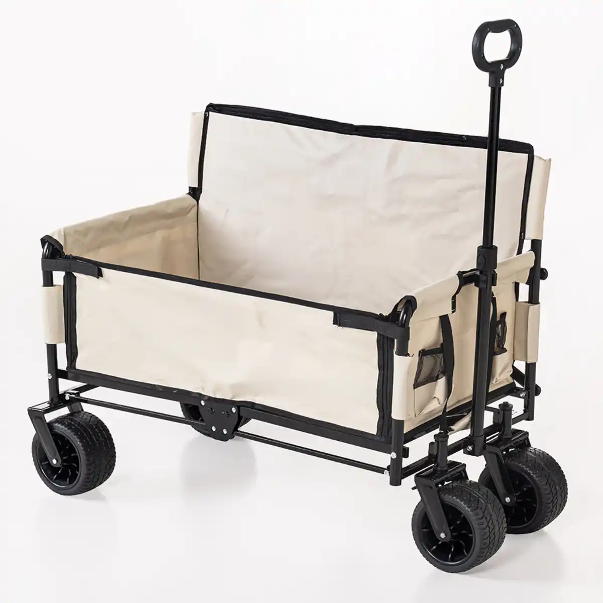 Bild 1 von Hardin 1fachgut Bollerwagen mit robustem Stahlrahmen, ca. 90 x 60 x 107 cm – Beige/Schwarz