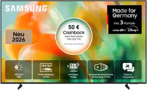 GU55M83HAU 138 cm (55") Mini LED Vision AI Smart TV, 4K Ultra HD, 100 Hz, DVB-T2/DVB-C/DVB-S2, Sprachsteuerung