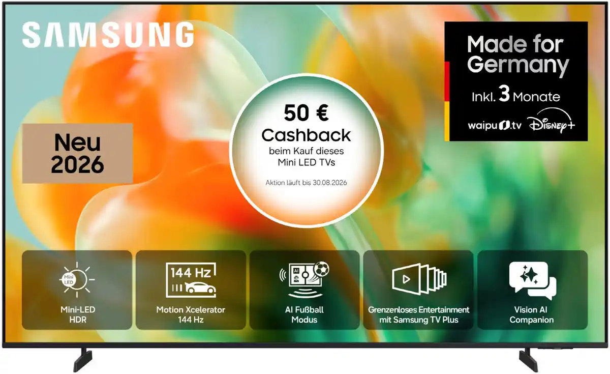 Bild 1 von GU55M83HAU 138 cm (55") Mini LED Vision AI Smart TV, 4K Ultra HD, 100 Hz, DVB-T2/DVB-C/DVB-S2, Sprachsteuerung