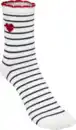 Bild 2 von under2wear Socke Ringel Maritim mit Jacquard Herz weiß/blau 35/38
