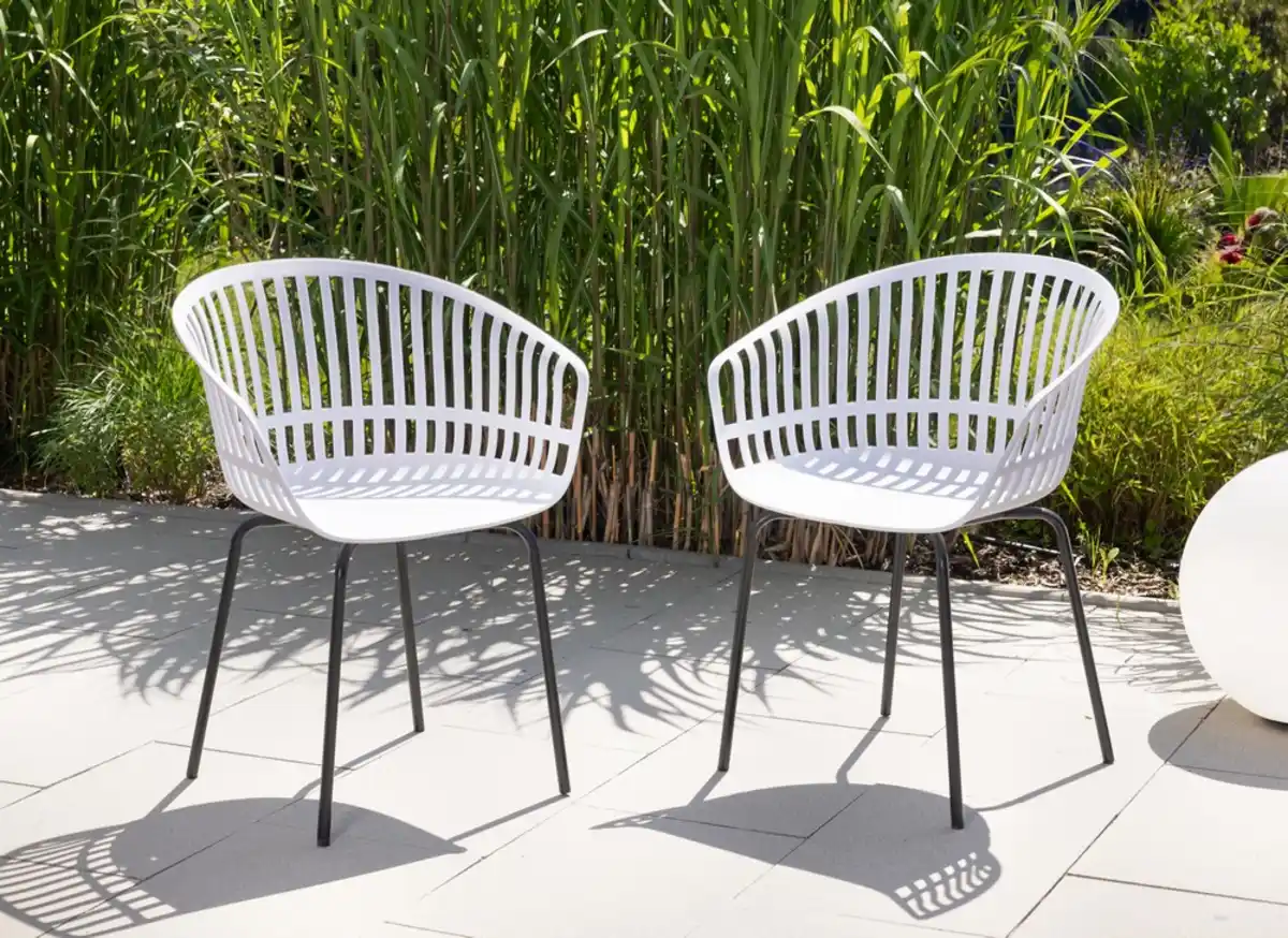 Bild 3 von Better Home 2er-Set luxuriöse Stapelbare Sühle, ca. 55 x 61,5 x 46 cm - Weiß