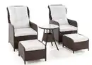 Bild 1 von Hardin 1fachgut 11tlg. Lounge-Sessel mit Hocker und Tisch inkl. Polsterauflagen - Braun