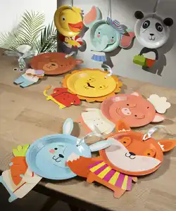 IDEENWELT Pappteller-Bastelset Tiere