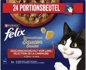 Felix Sensation Geschmacksvielfalt vom Land in Sauce Multipack, 2.040 g