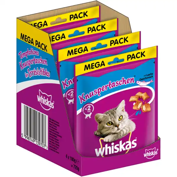 Bild 3 von Whiskas KNUSPERTASCHEN™ Beutel mit Lachs 180g