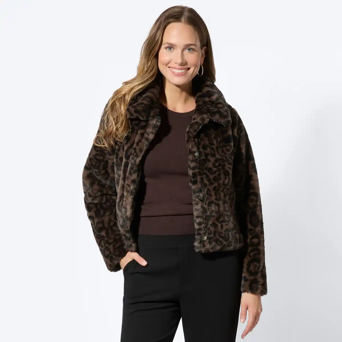 Bild 1 von Damen-Jacke aus Kunstfell mit Leo-Muster