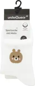 under2wear 2er Pack Kurzschaftsocke OCS weiß Teddy 39/42