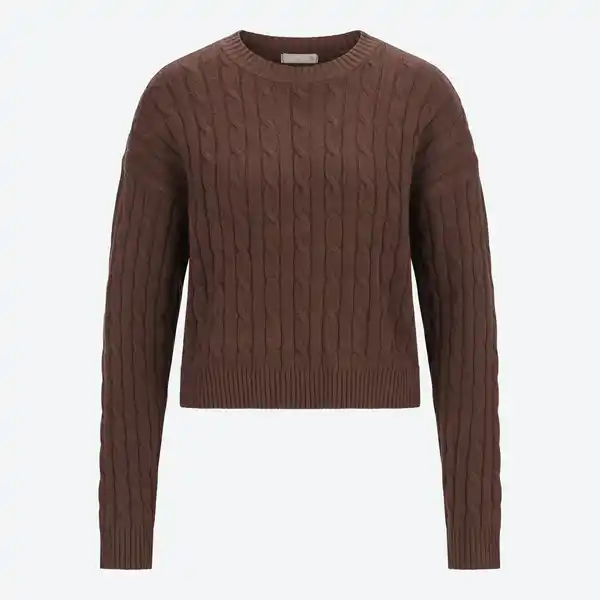 Bild 3 von Damen-Zopfstrickpullover mit Viskose