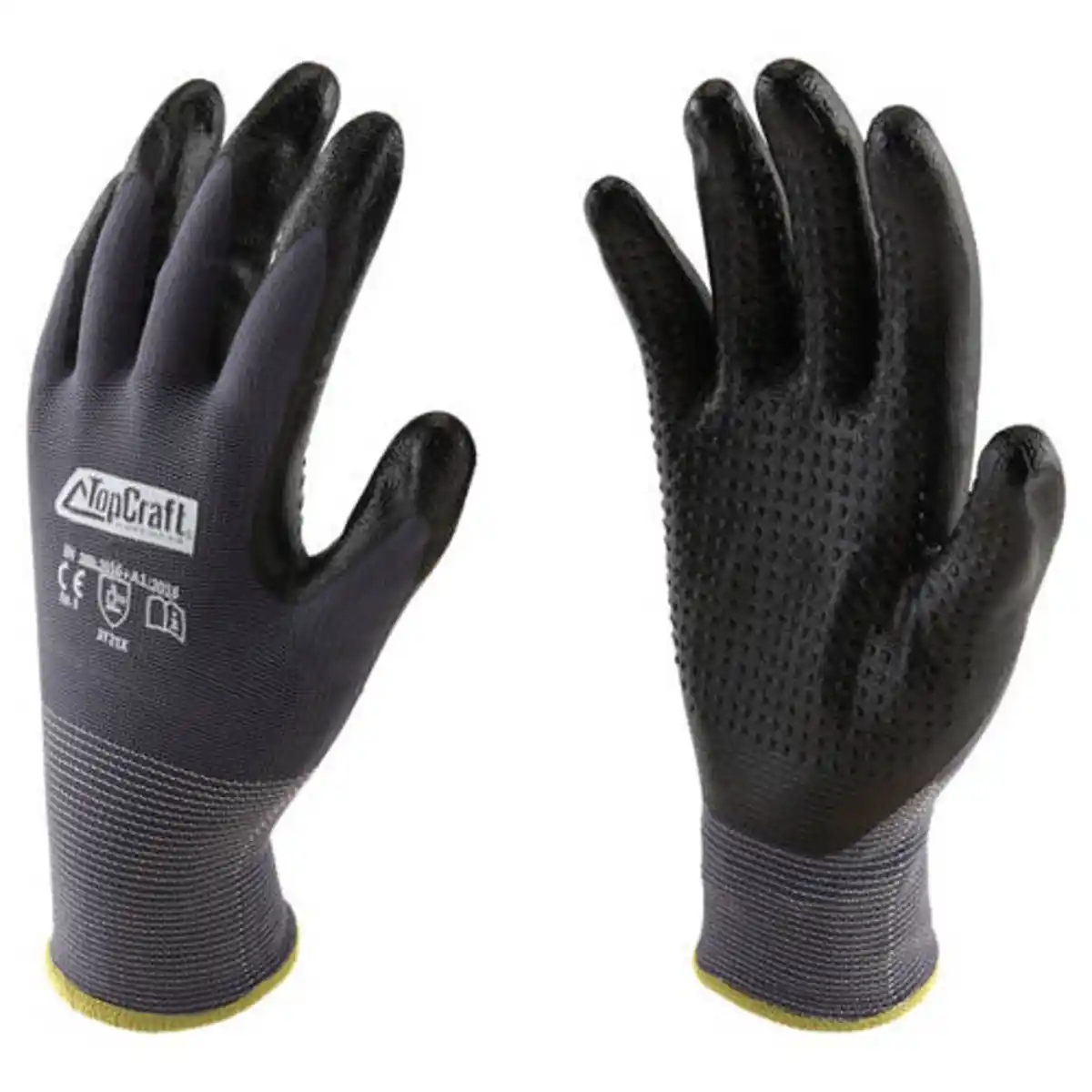 Bild 1 von TOPCRAFT Damen und Herren Arbeitshandschuhe, Mit Noppen, S/7
