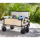 Bild 2 von Hardin 1fachgut Bollerwagen mit robustem Stahlrahmen, ca. 90 x 60 x 107 cm – Beige/Schwarz