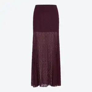 Damen-Maxi-Rock mit Spitze