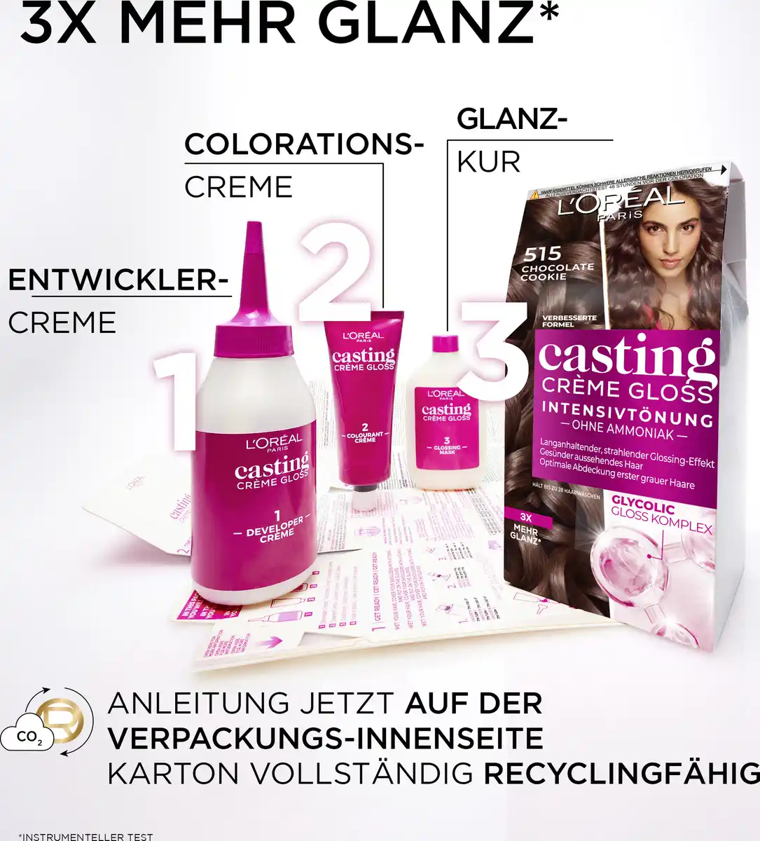 Bild 3 von L’Oréal Paris Casting Creme Gloss Pflegende Intensivtönung 515 Chocolate Chip Cookie