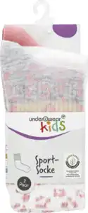 under2wear kids 2er Crewso. Design w/pink 23/26 OCS
