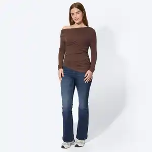 Damen-Flared-Jeans Mid Waist