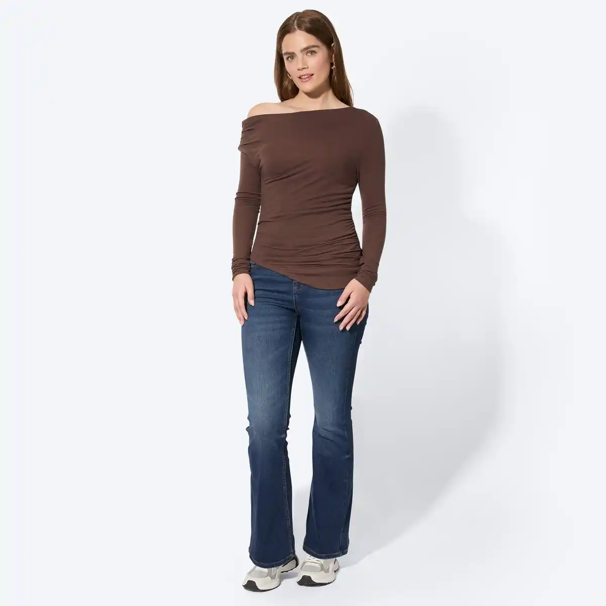 Bild 1 von Damen-Flared-Jeans Mid Waist