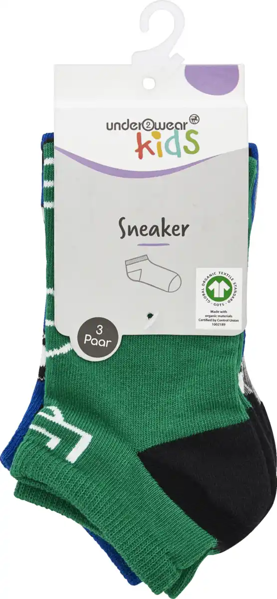 Bild 1 von under2wear kids Kinder-Sneakersocken Fussball Gr. 31/34