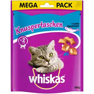 Whiskas KNUSPERTASCHEN™ Beutel mit Lachs 180g