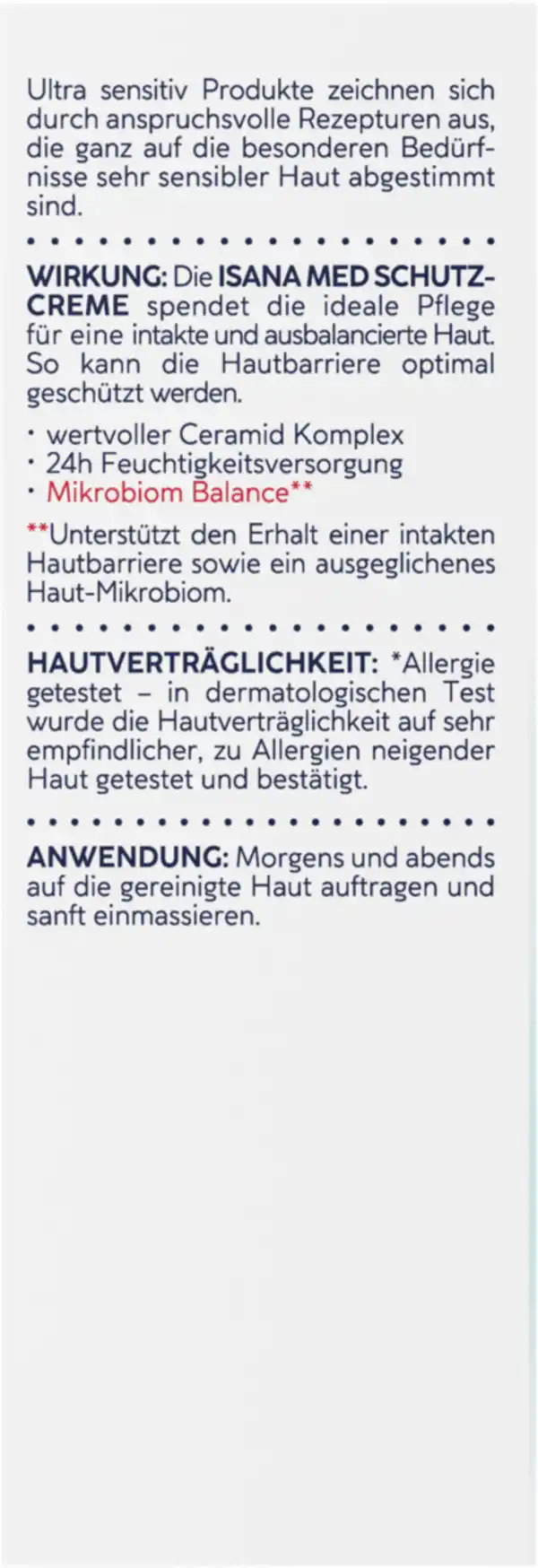 Bild 3 von ISANA MED Ultra Sensitiv Barriereschutz-Creme, 50 ml