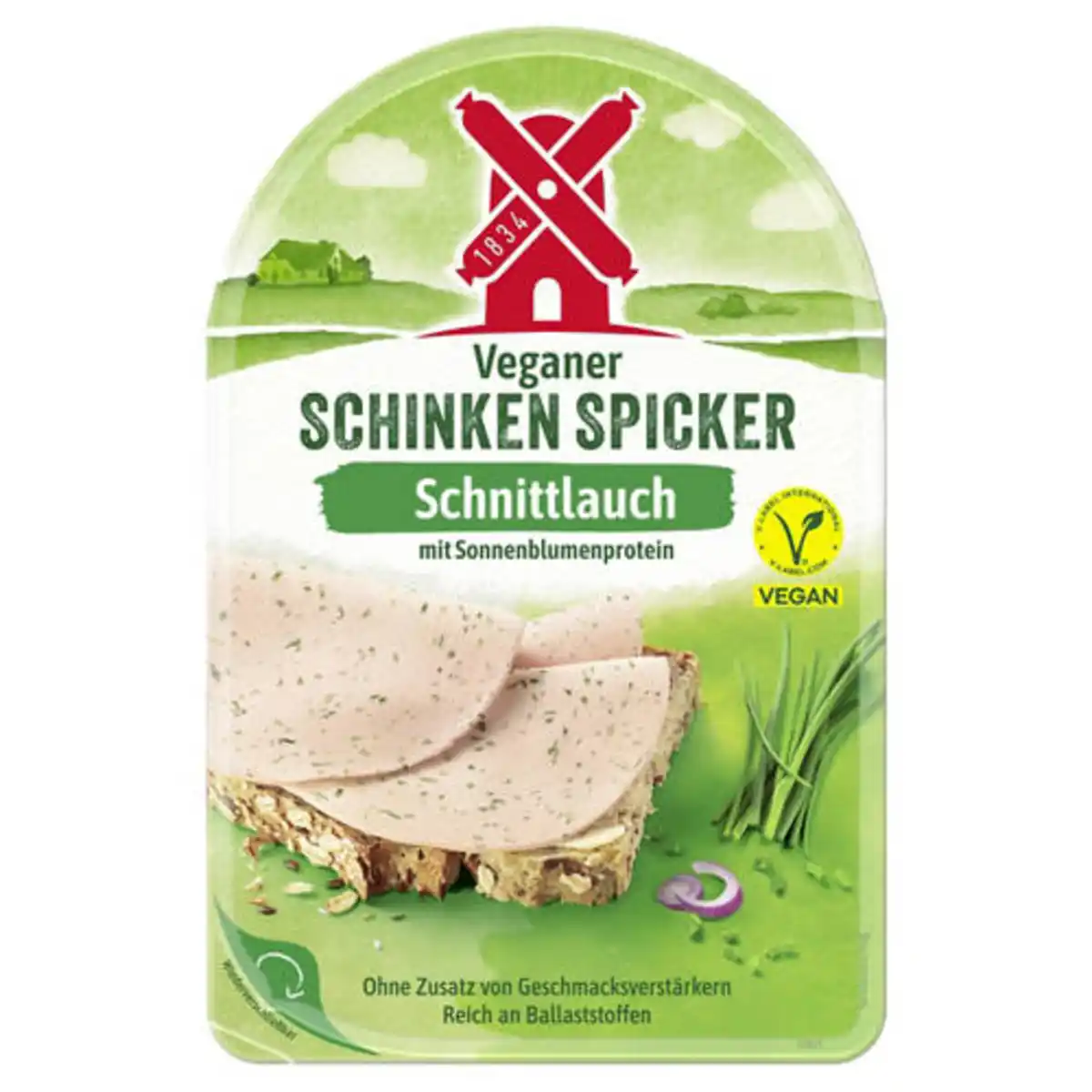 Bild 1 von RÜGENWALDER MÜHLE Veganer Schinken Spicker 80 g, Schnittlauch