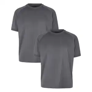 TOPCRAFT Herren Arbeits-Shirt 2er-Pack, Grau, L