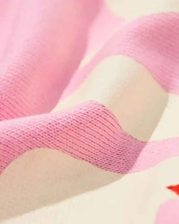Bild 3 von Kinderpullover aus Sweatstoff, Herzen rosa