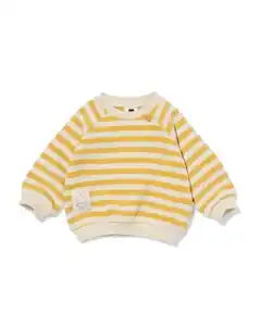 Miffy-Babypullover aus Sweatstoff, gestreift ecru