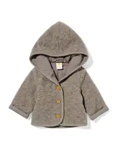 Newborn-Jacke mit Wolle braun